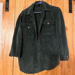 Wild Fable Dark Green Corduroy Shirt Jacket